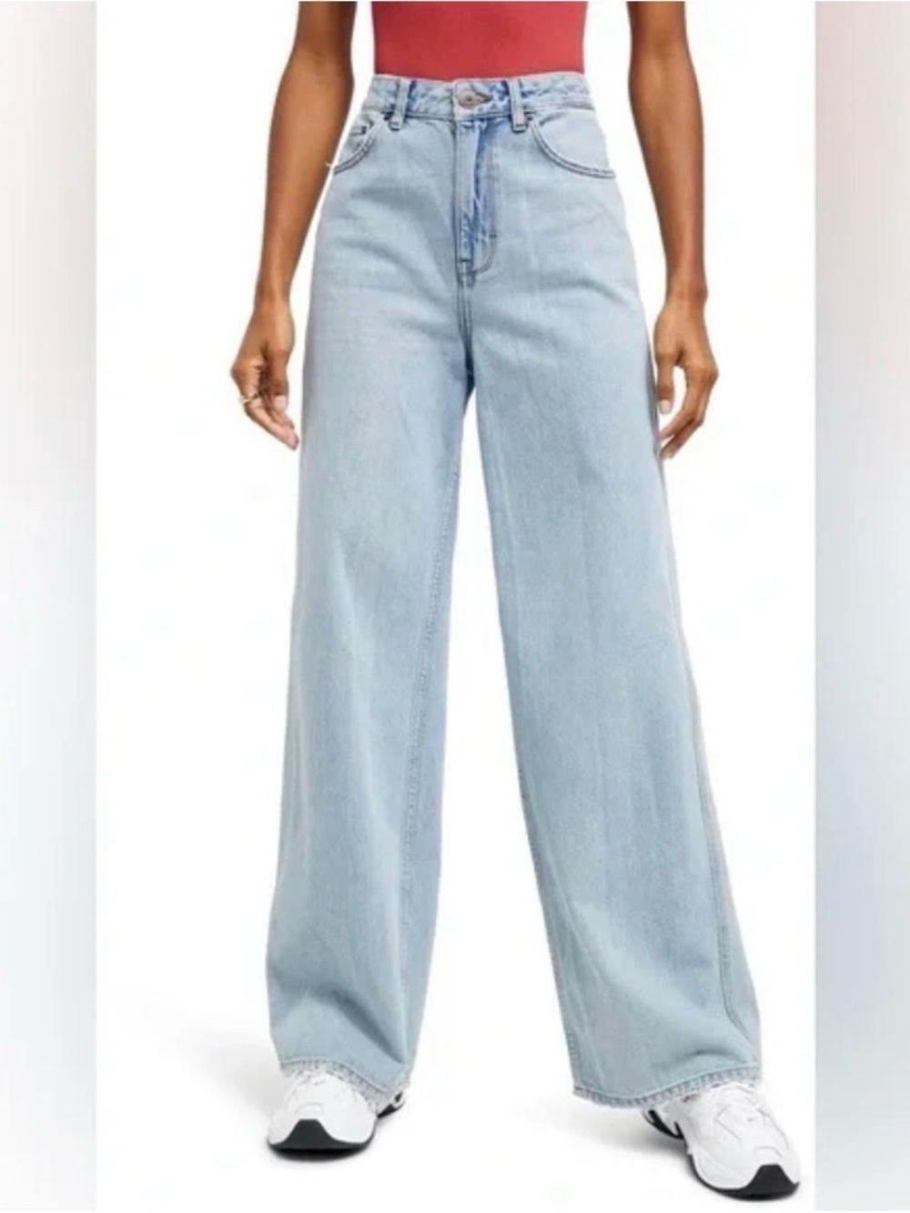 BDG Light Blue Puddle Jumper High-Waist Wide-Leg StreetwearJeans Women’s 28 x 32